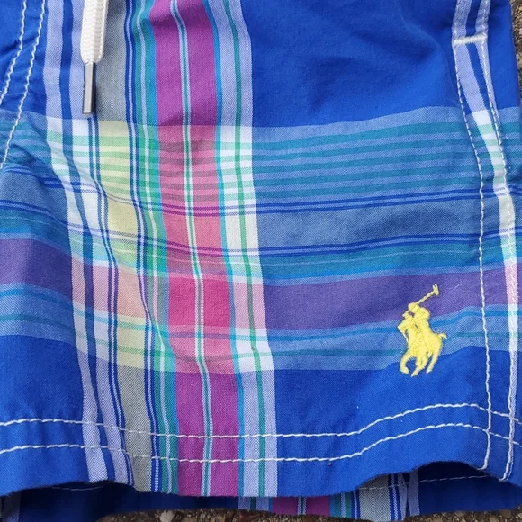 Polo Ralph Lauren Plaid Boys Swim Trunks 18 months Baby - Picture 2 of 7